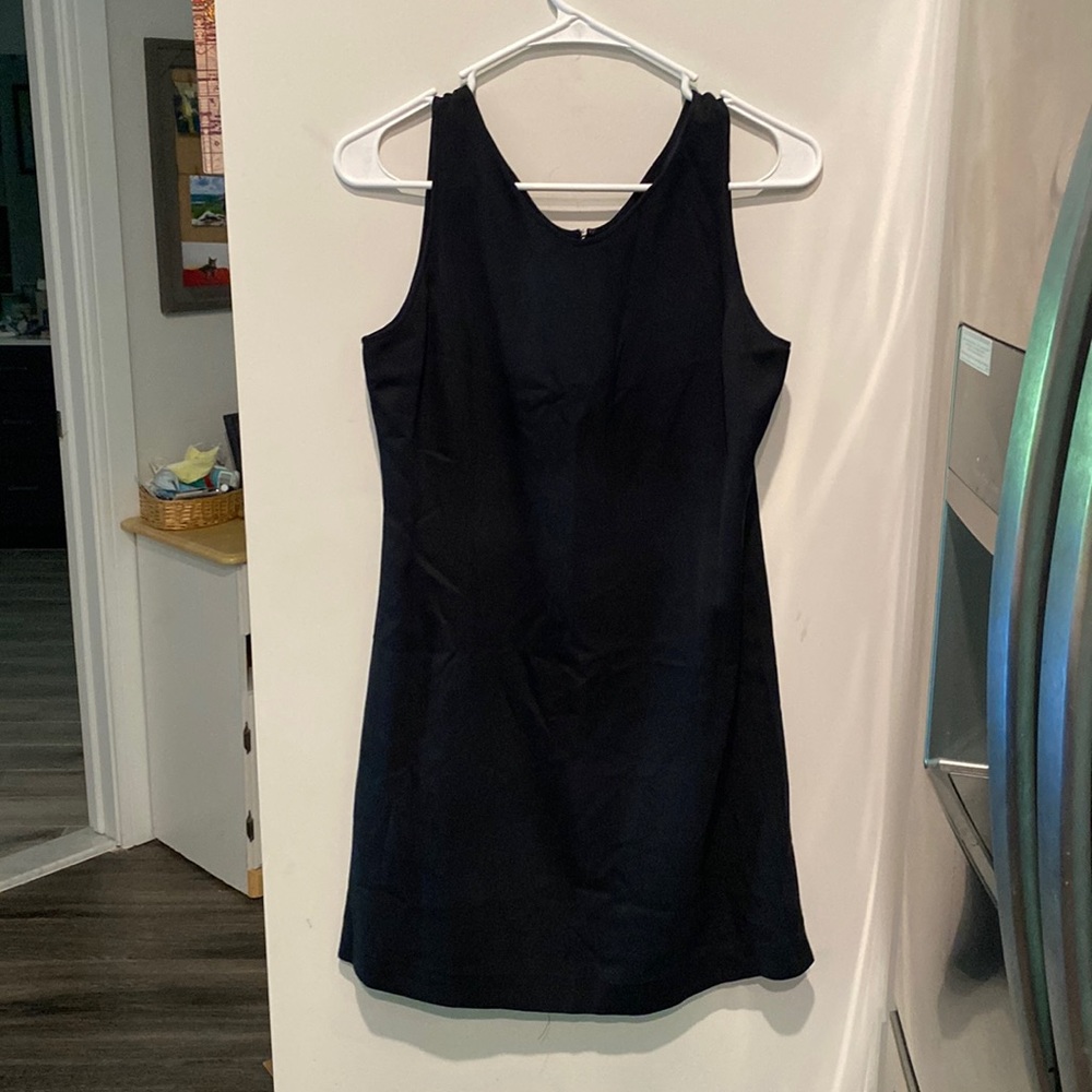 Ann Taylor Loft Black Zip Up Dress - 8 petite